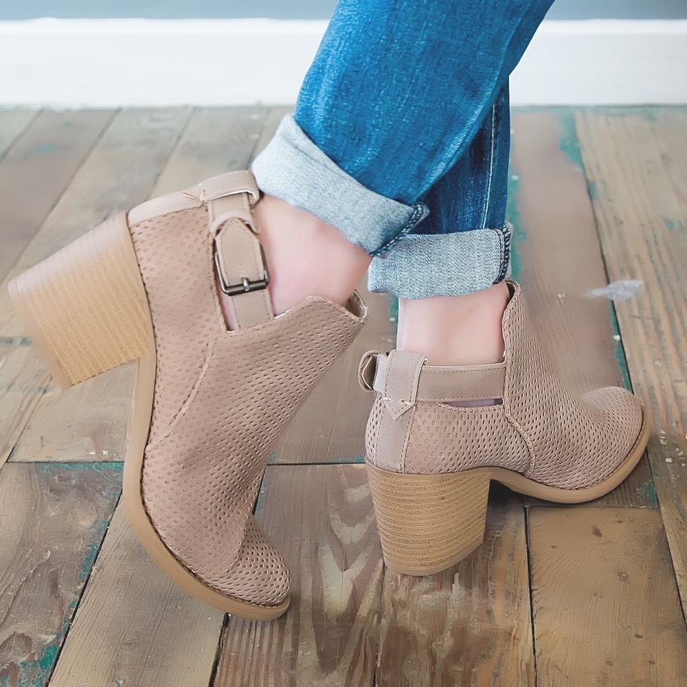 Taupe booties